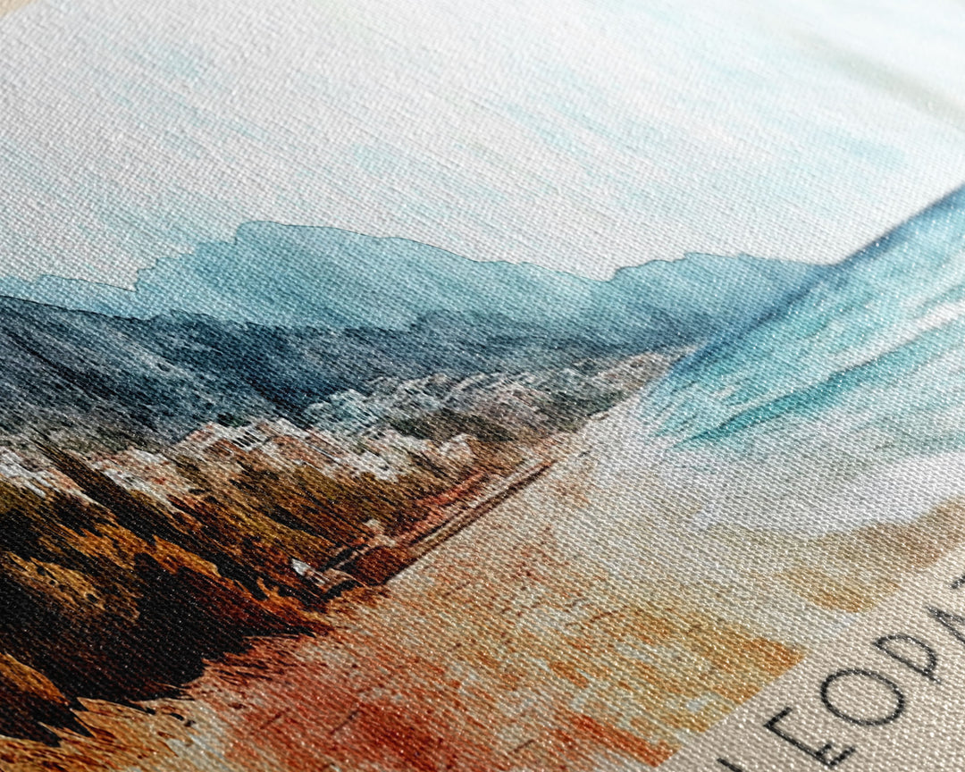 Kleopatra Beach, Turkey Watercolor Print, Vacation Gift, Turkey Wall Art, Vacation Wall Art, Vacatation Memories, Beach Decor, Beach Or Lakehouse Art