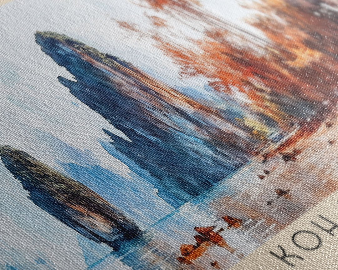 Koh Kradan, Thailand Watercolor Beach Print, Vacation Gift, Thailand Wall Art, Beach Painting, Beach Decor, Beach Painting