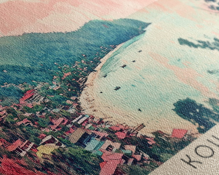 Koh Lanta, Thailand Watercolor Print, Vacation Gift, Thailand Wall Art, Beach Painting, Beach Decor, Large Wall Art, Wood Frame Art