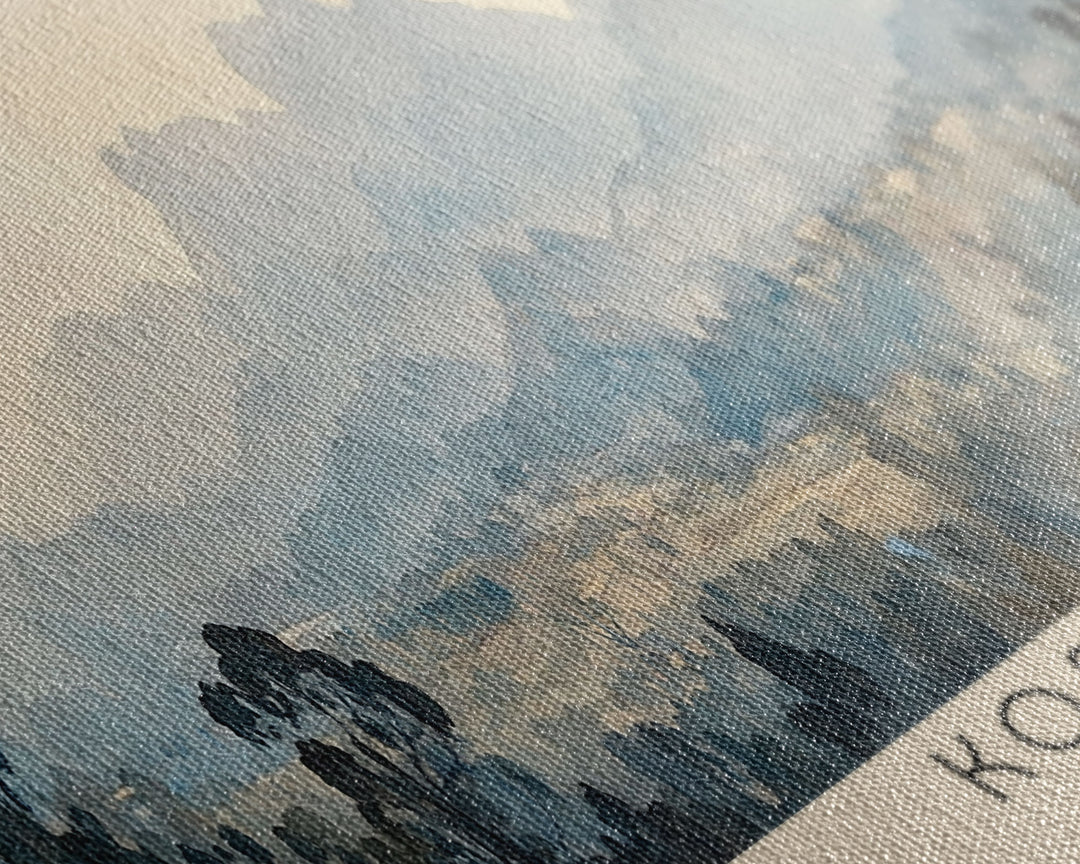 Kosgada, Sri Lanka Watercolor Print, Vacation Gift, Sri Lanka Wall Art, Beach Painting, Beach Decor, Large Wall Art, Wood Frame Art