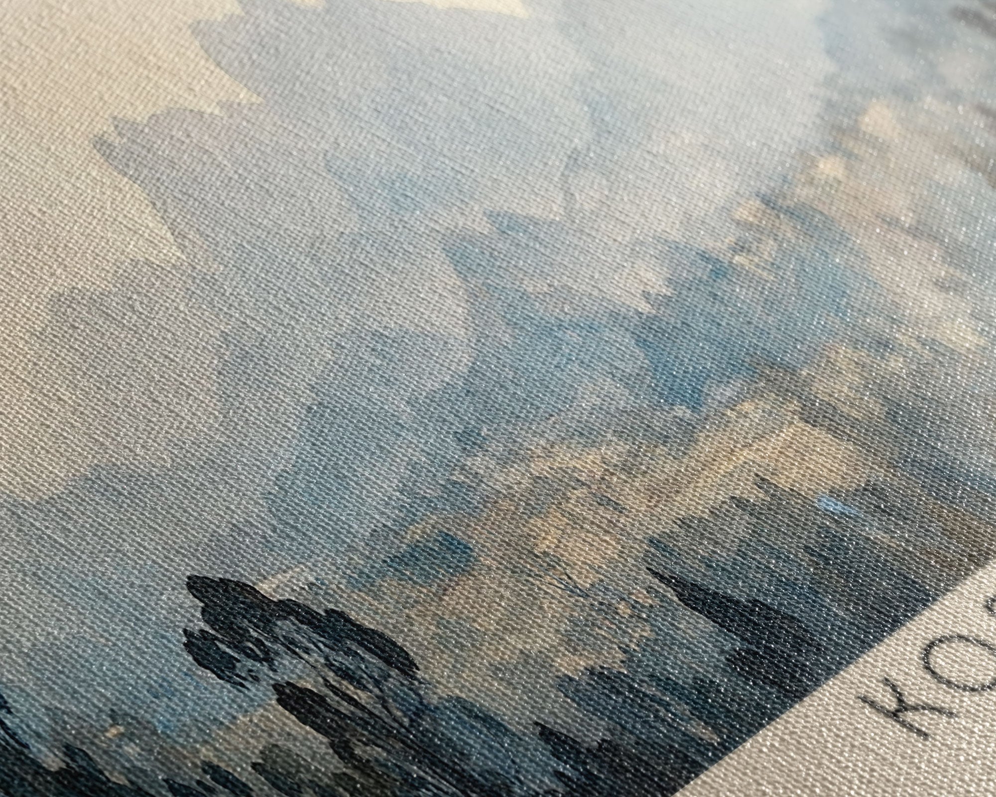 Kosgada, Sri Lanka Watercolor Print, Vacation Gift, Sri Lanka Wall Art, Beach Painting, Beach Decor, Large Wall Art, Wood Frame Art