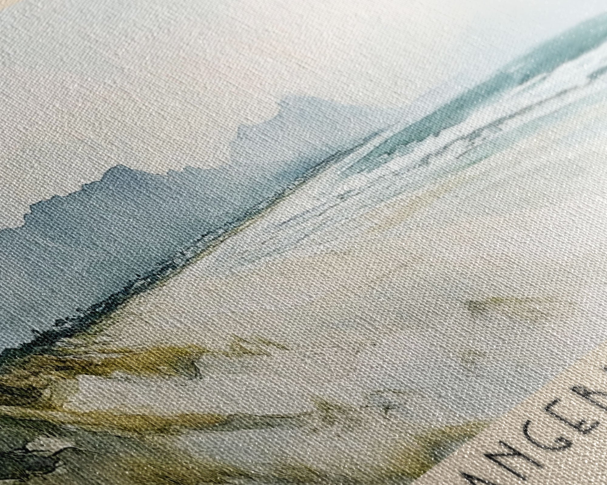 Langebaan Beach, South Africa Watercolor Print, Vacation Gift, South Africa Wall Art, Beach Painting, Beach Decor, Large Wall Art, Wood Frame Art