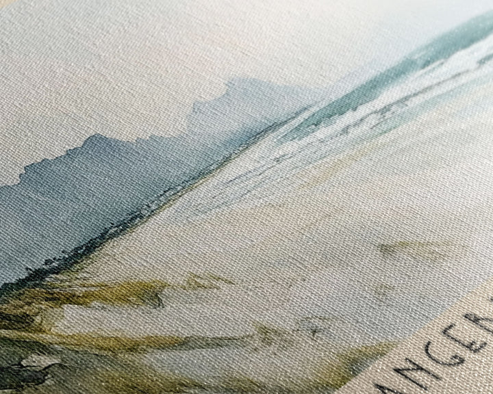 Langebaan Beach, South Africa Watercolor Print, Vacation Gift, South Africa Wall Art, Beach Painting, Beach Decor, Large Wall Art, Wood Frame Art