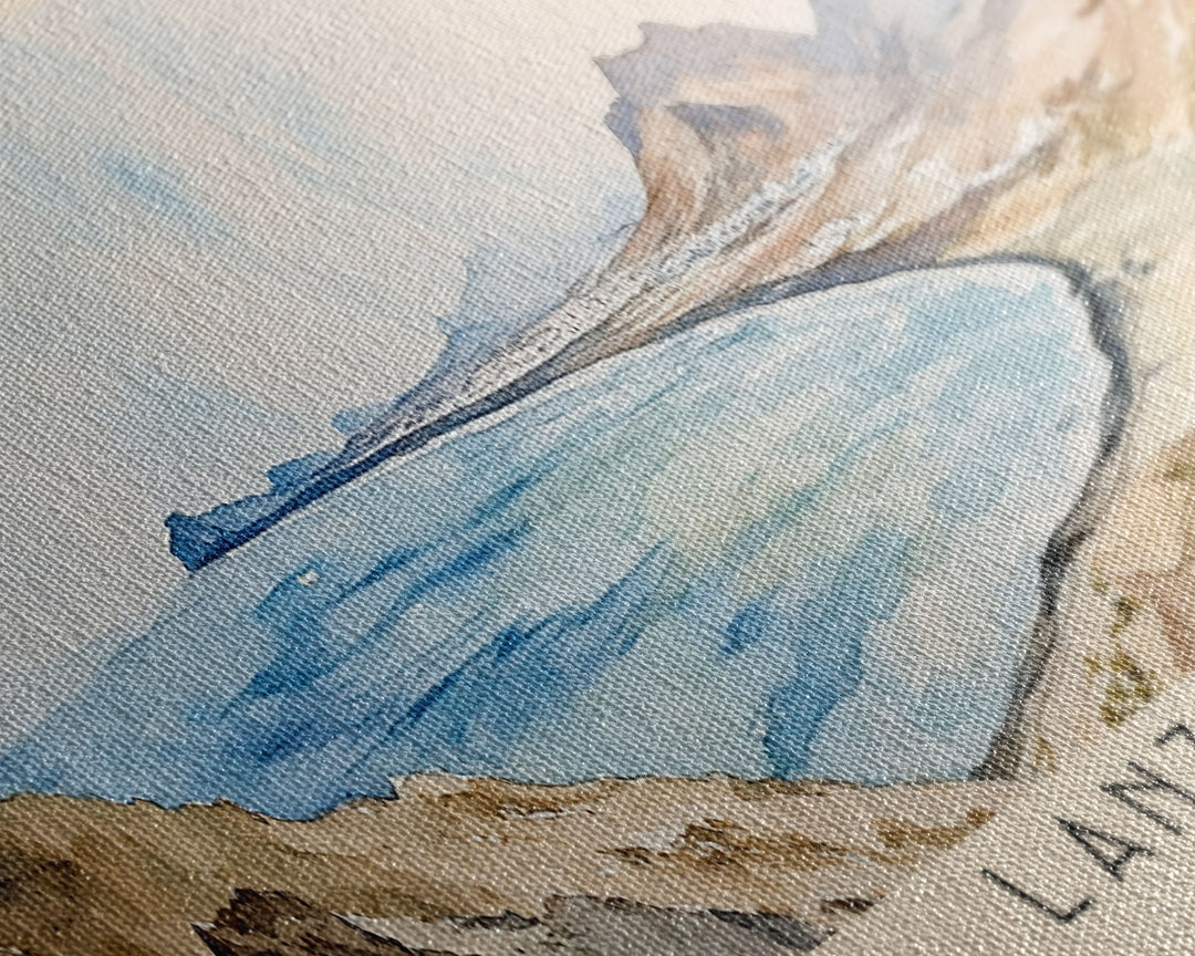 Lanzarote, Spain Watercolor Print, Vacation Gift, Spain Wall Art, Vacation Wall Art, Vacatation Memories, Beach Decor, Beach Or Lakehouse Art