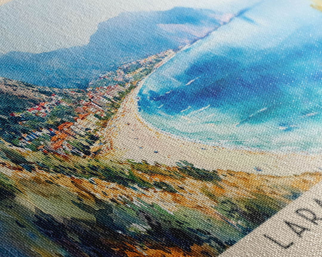 Lara Beach, Turkey Watercolor Print, Vacation Gift, Turkey Wall Art, Beach Painting, Beach Decor, Beach Or Lakehouse Art