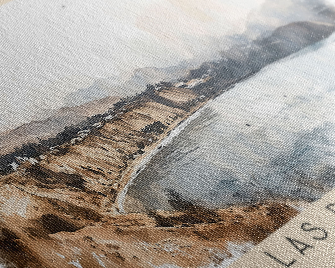 Las Pocitas, Peru Watercolor Beach Print, Vacation Gift, Peru Wall Art, Beach Painting, Beach Decor, Beach Painting