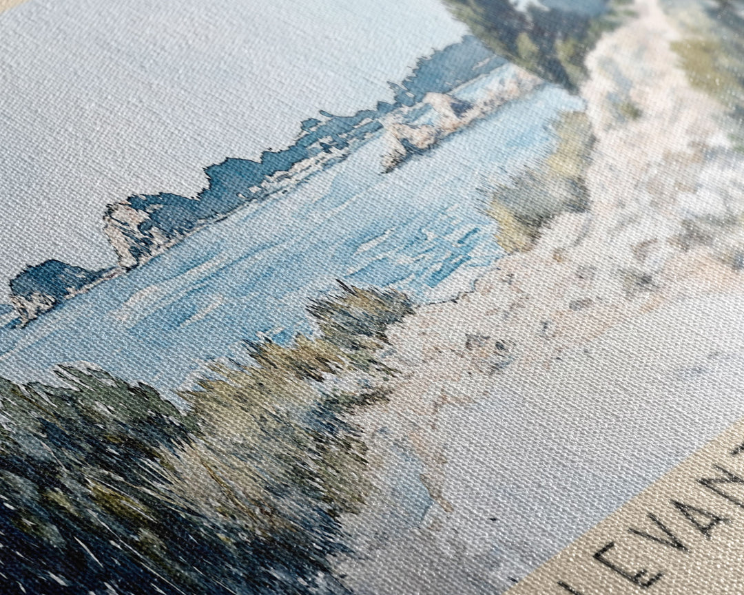 Levant Island, France Watercolor Beach Print, Vacation Gift, France Wall Art, Beach Painting, Beach Decor, Beach Painting