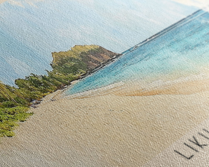 Liku Beach, Fiji Watercolor Print, Vacation Gift, Fiji Wall Art, Beach Painting, Beach Decor, Beach Or Lakehouse Art