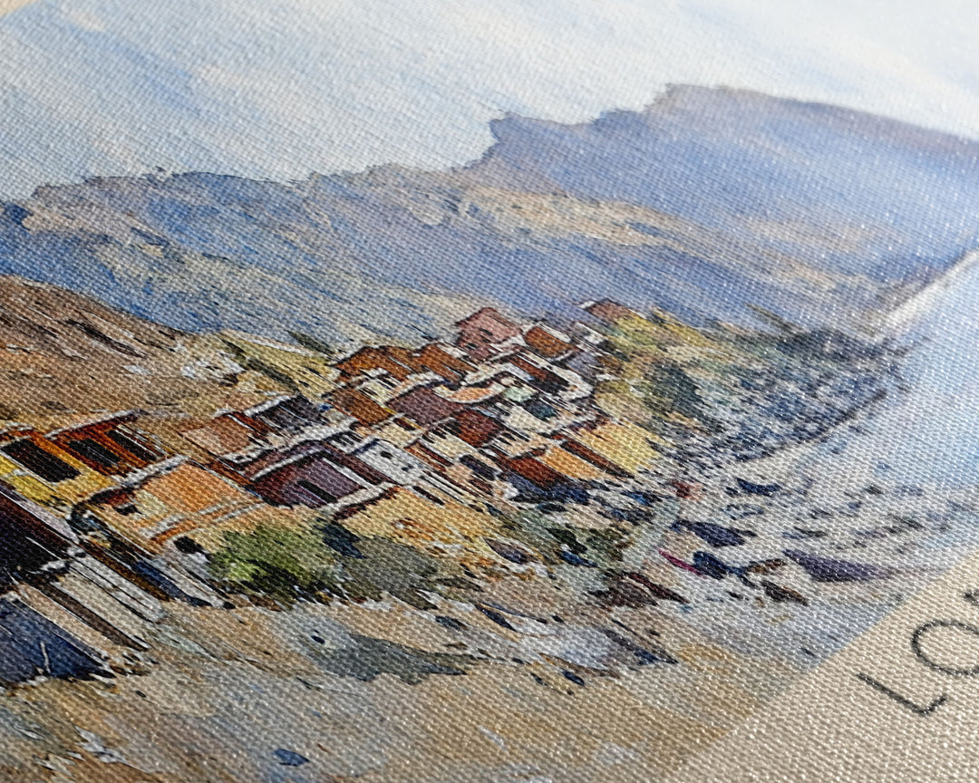 Lobitos, Peru Watercolor Print, Vacation Gift, Peru Wall Art, Vacation Wall Art, Vacatation Memories, Beach Decor, Beach Or Lakehouse Art