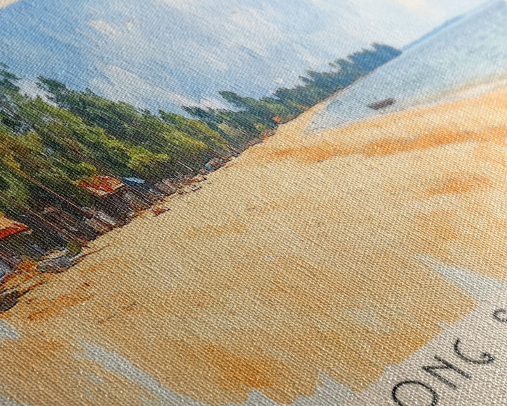 Long Set Beach, Cambodia Watercolor Print, Vacation Gift, Cambodia Wall Art, Vacation Wall Art, Vacatation Memories, Beach Decor, Beach Or Lakehouse Art