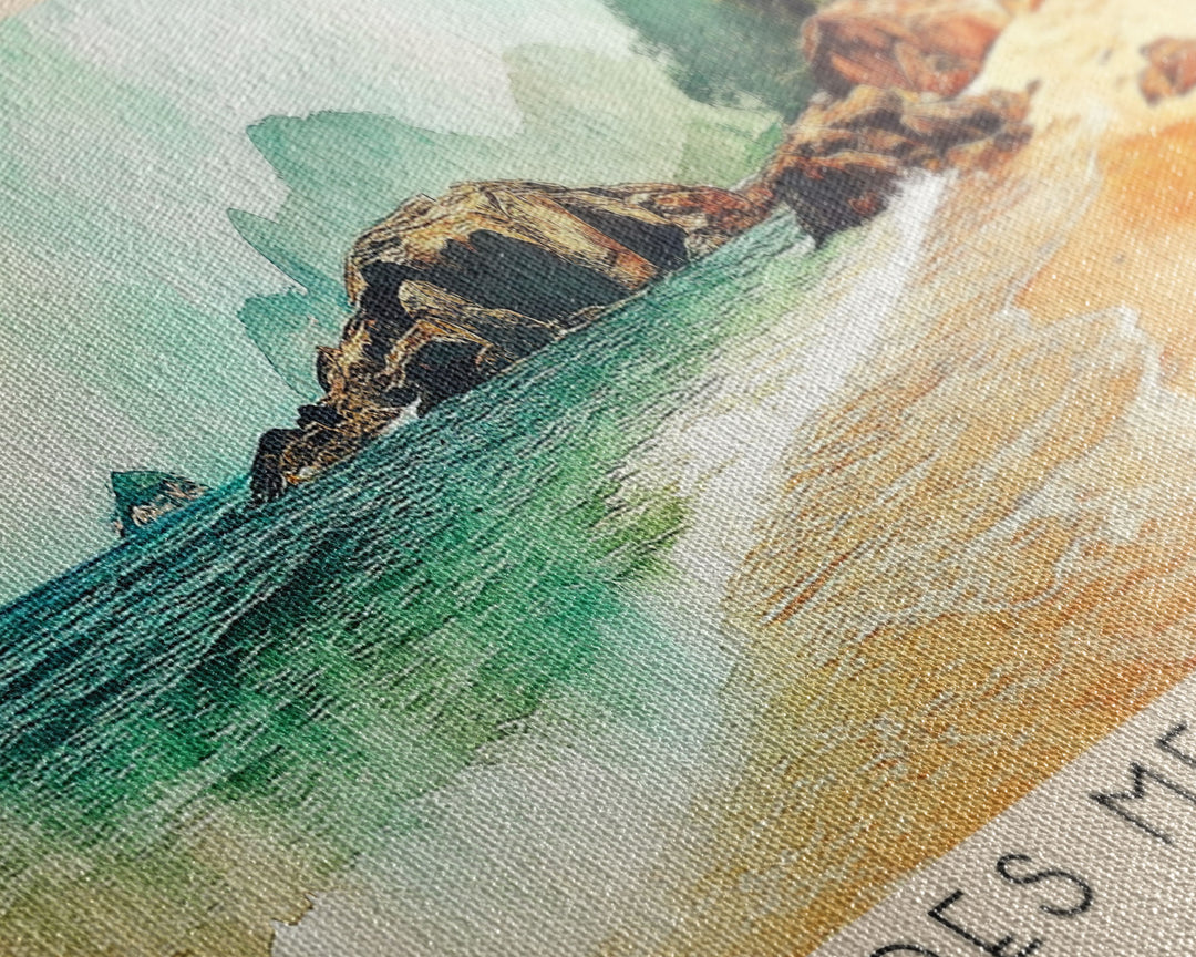 Lopes Mendes Beach, Brazil Watercolor Print, Vacation Gift, Brazil Wall Art, Beach Painting, Beach Decor, Beach Or Lakehouse Art