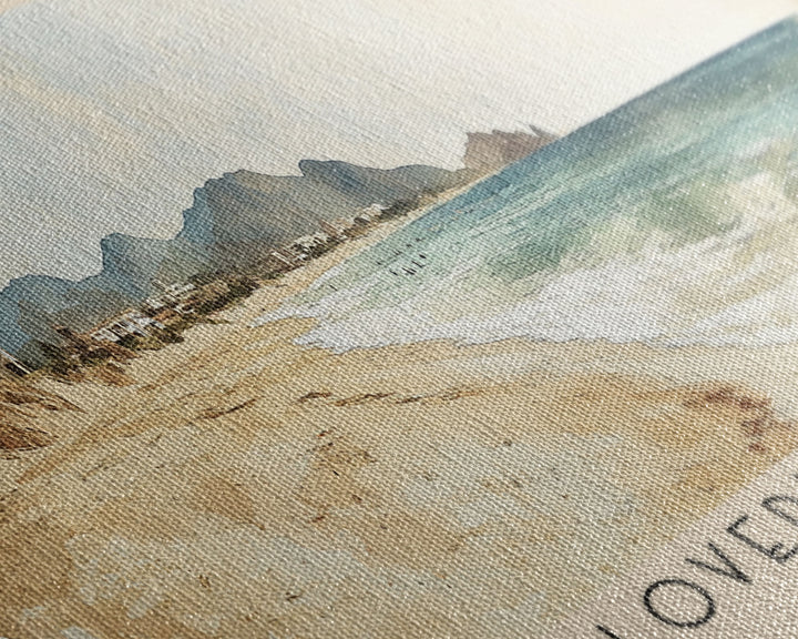 Lover’s Beach, Mexico Watercolor Print, Vacation Gift, Mexico Wall Art, Beach Painting, Beach Decor, Beach Or Lakehouse Art