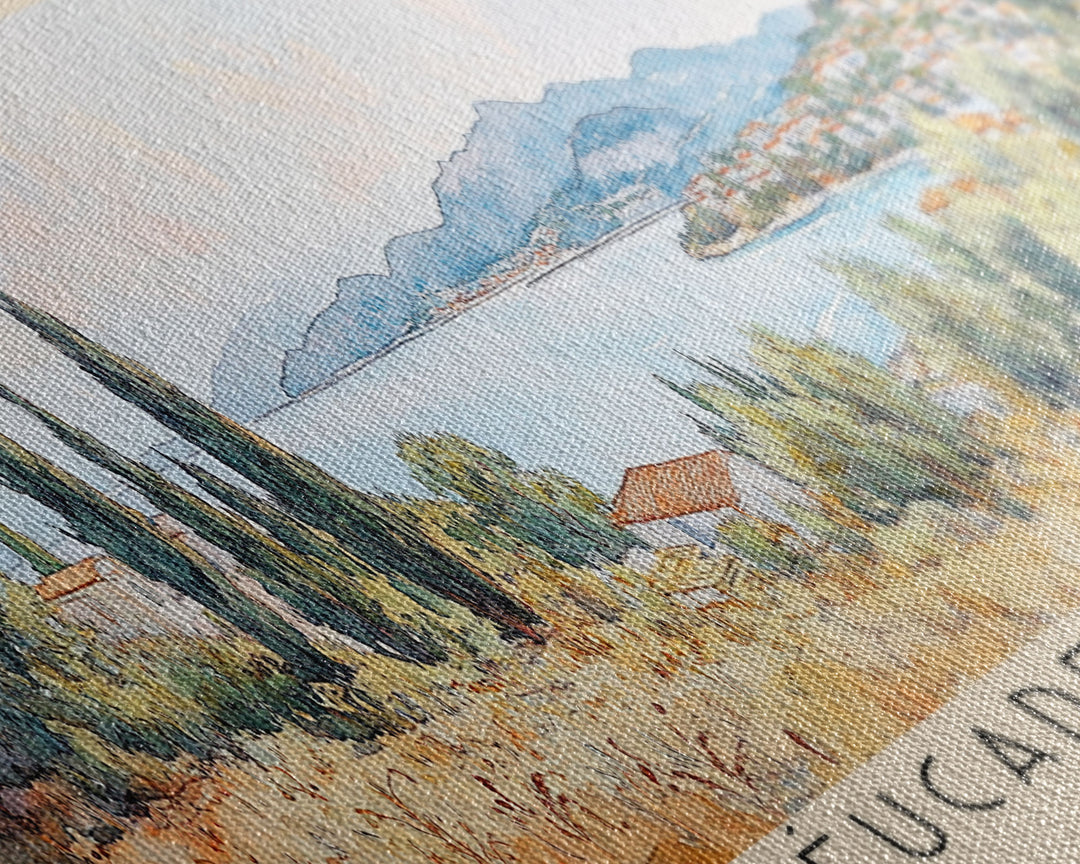 Léucade/Lefkada, Greece Watercolor Print, Vacation Gift, Greece Wall Art, Beach Painting, Beach Decor, Beach Or Lakehouse Art