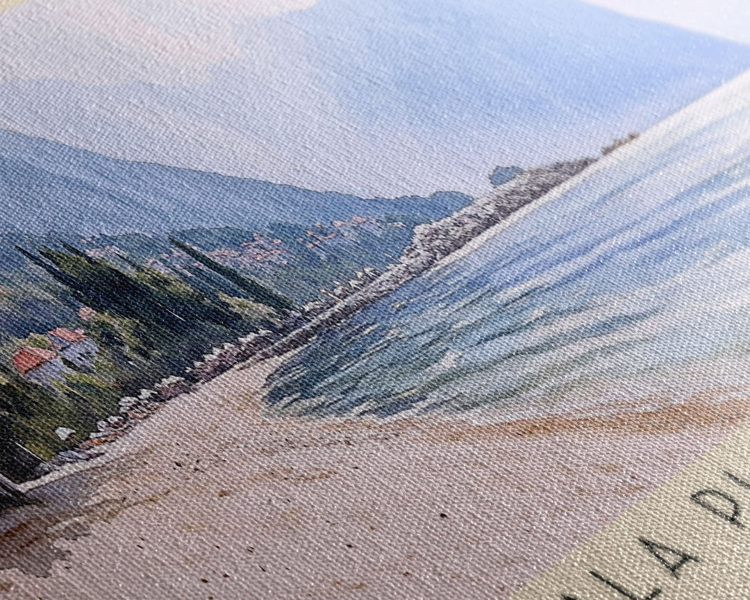 Mala Plaža Beach, Montenegro Watercolor Print, Vacation Gift, Montenegro Wall Art, Vacation Wall Art, Vacatation Memories, Beach Decor, Beach Or Lakehouse Art