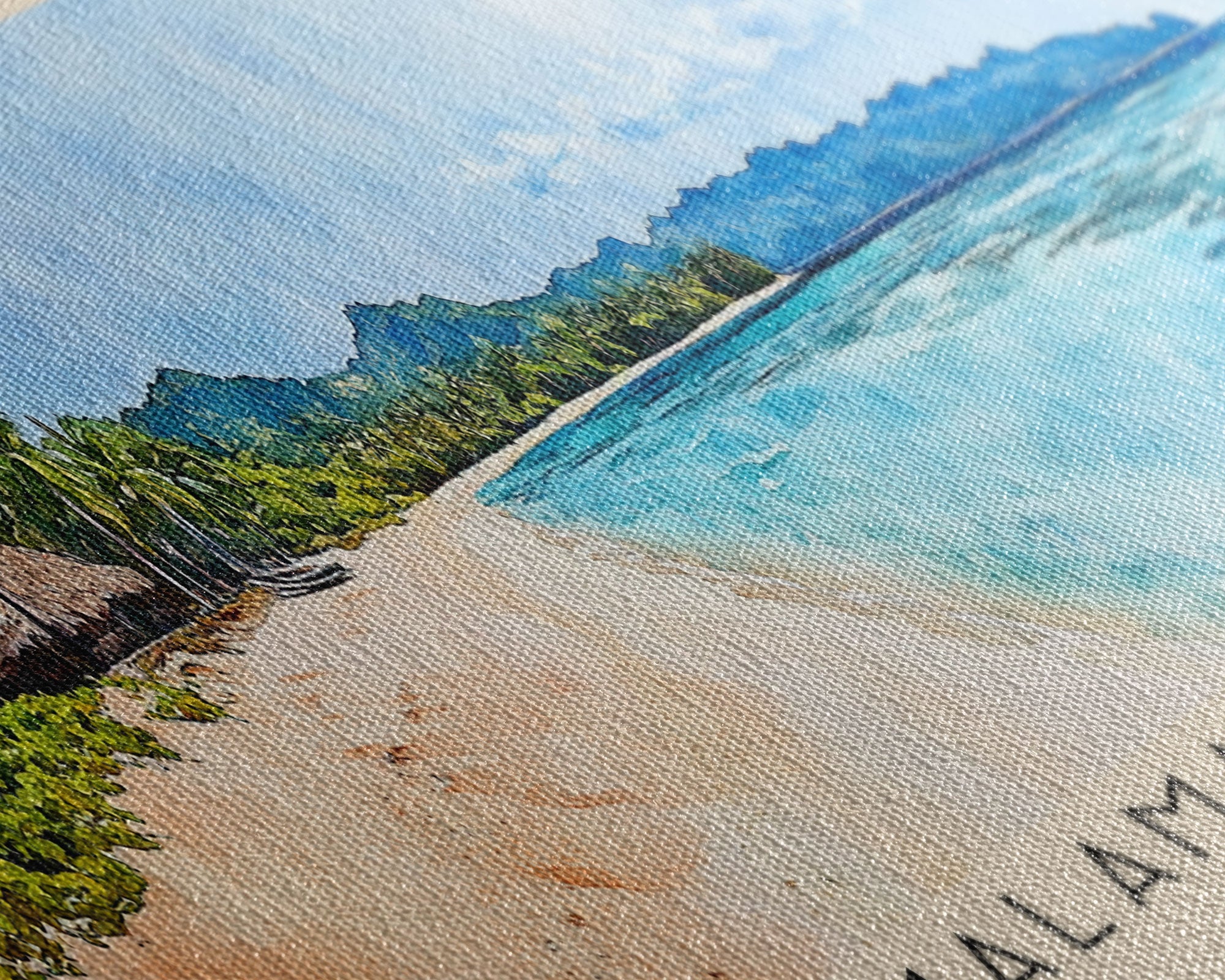 Malamala Beach, Fiji Watercolor Print, Vacation Gift, Fiji Wall Art, Beach Painting, Beach Decor, Beach Or Lakehouse Art
