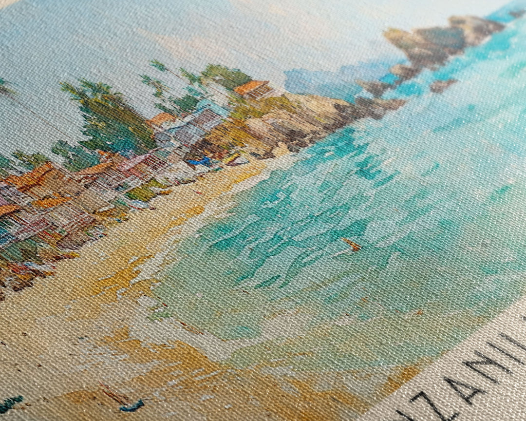 Manzanillo del Mar, Colombia Watercolor Print, Vacation Gift, Colombia Wall Art, Beach Painting, Beach Decor, Beach Or Lakehouse Art