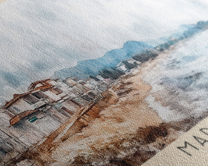 Maragogi, Brazil Watercolor Beach Print, Vacation Gift, Brazil Wall Art, Beach Painting, Beach Decor, Beach Painting