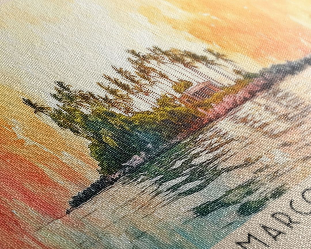 Marco Island, Florida Watercolor Print, Vacation Gift, Florida Wall Art, Beach Painting, Beach Decor, Beach Or Lakehouse Art