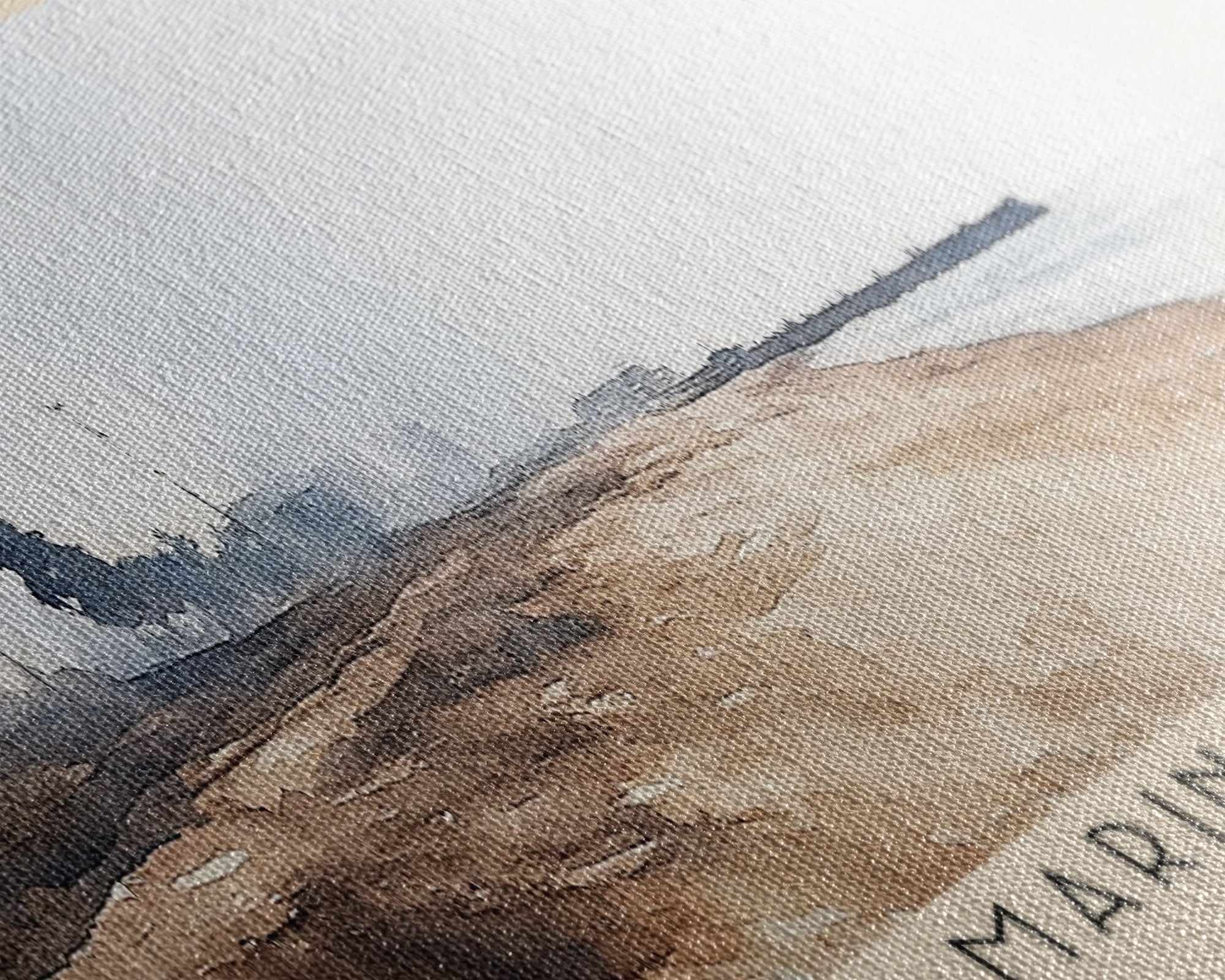 Marina Beach, India Watercolor Print, Vacation Gift, India Wall Art, Vacation Wall Art, Vacatation Memories, Beach Decor, Beach Or Lakehouse Art