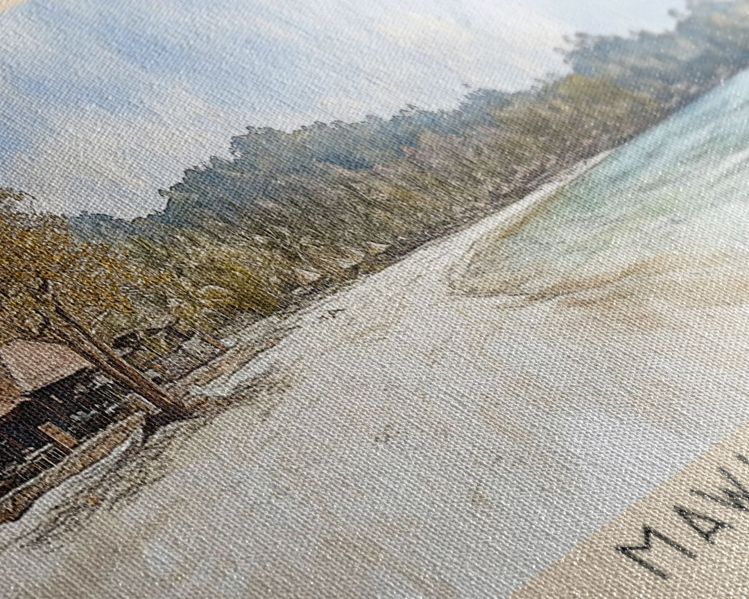 Mawi Beach, Indonesia Watercolor Print, Vacation Gift, Indonesia Wall Art, Beach Painting, Beach Decor, Beach Or Lakehouse Art