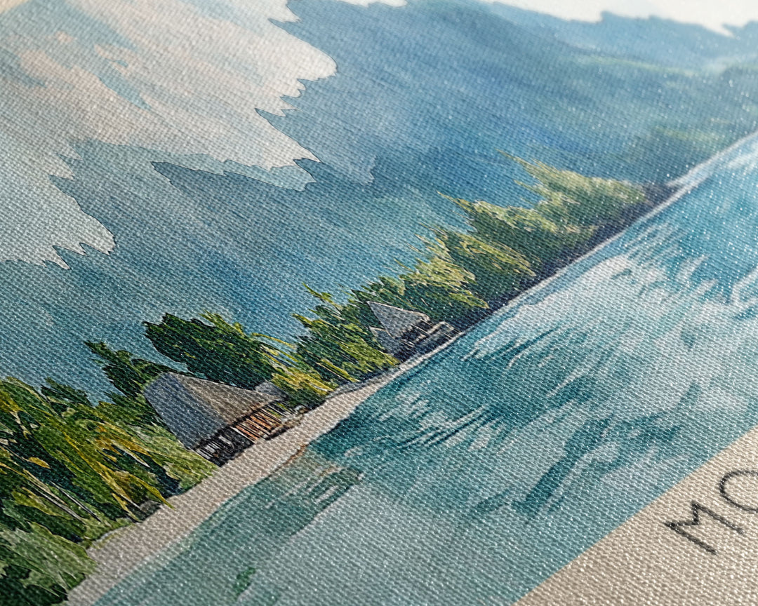 Moorea, French Polynesia Watercolor Print, Vacation Gift, French Polynesia Wall Art, Vacation Wall Art, Vacatation Memories, Beach Decor, Beach Or Lakehouse Art