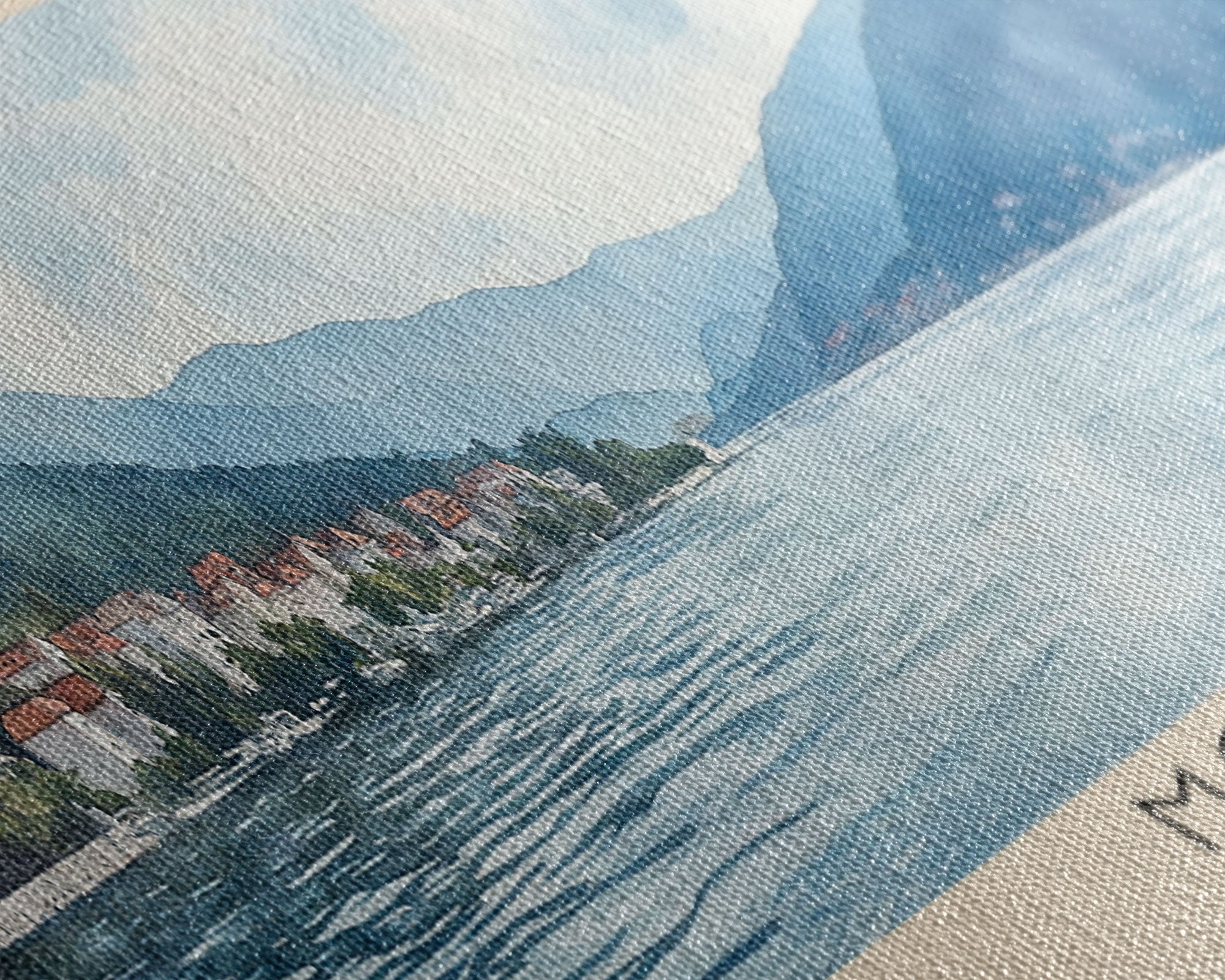 Moro, Croatia Watercolor Beach Print, Vacation Gift, Croatia Wall Art, Beach Painting, Beach Decor, Beach Painting