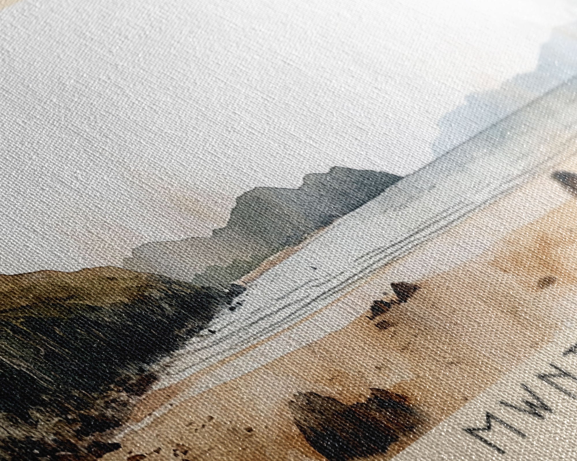 Mwnt Beach, United Kingdom Watercolor Print, Vacation Gift, United Kingdom Wall Art, Beach Painting, Beach Decor, Beach Or Lakehouse Art