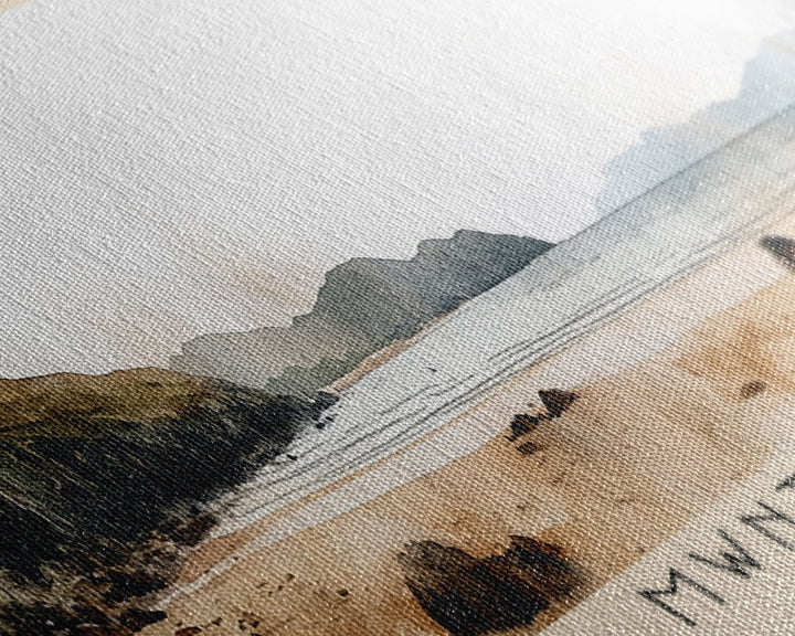 Mwnt Beach, United Kingdom Watercolor Print, Vacation Gift, United Kingdom Wall Art, Beach Painting, Beach Decor, Beach Or Lakehouse Art