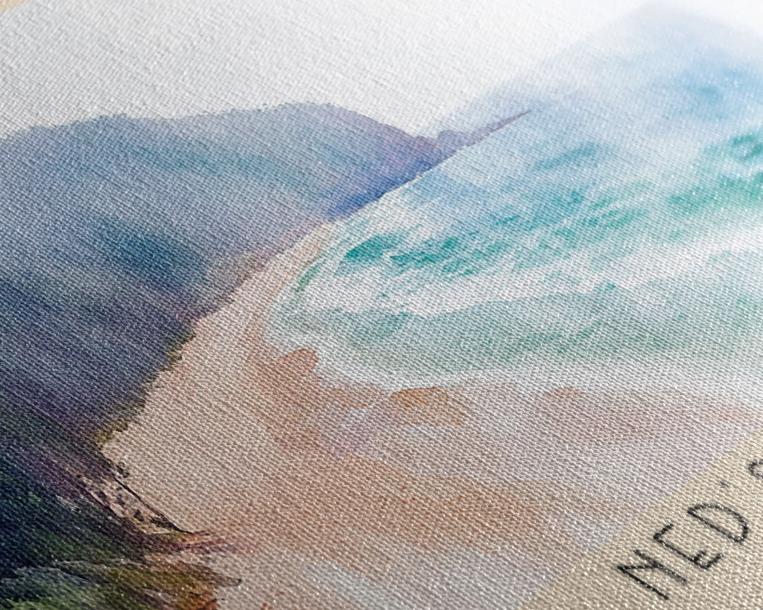 Ned's Beach, Australia Watercolor Print, Vacation Gift, Australia Wall Art, Vacation Wall Art, Vacatation Memories, Beach Decor, Beach Or Lakehouse Art