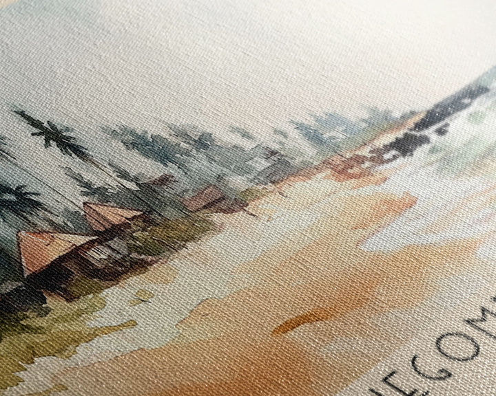 Negombo beach, Sri Lanka Watercolor Print, Vacation Gift, Sri Lanka Wall Art, Beach Painting, Beach Decor, Beach Or Lakehouse Art
