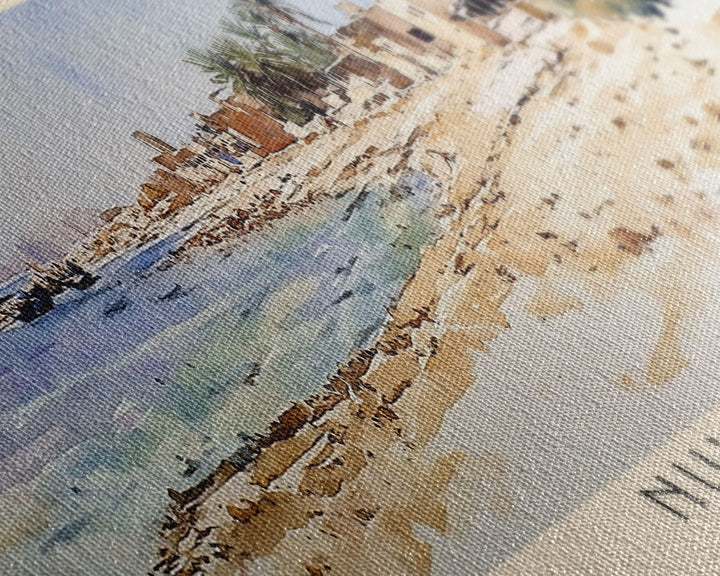Nuweiba, Egypt Watercolor Print, Vacation Gift, Egypt Wall Art, Vacation Wall Art, Vacatation Memories, Beach Decor, Beach Or Lakehouse Art