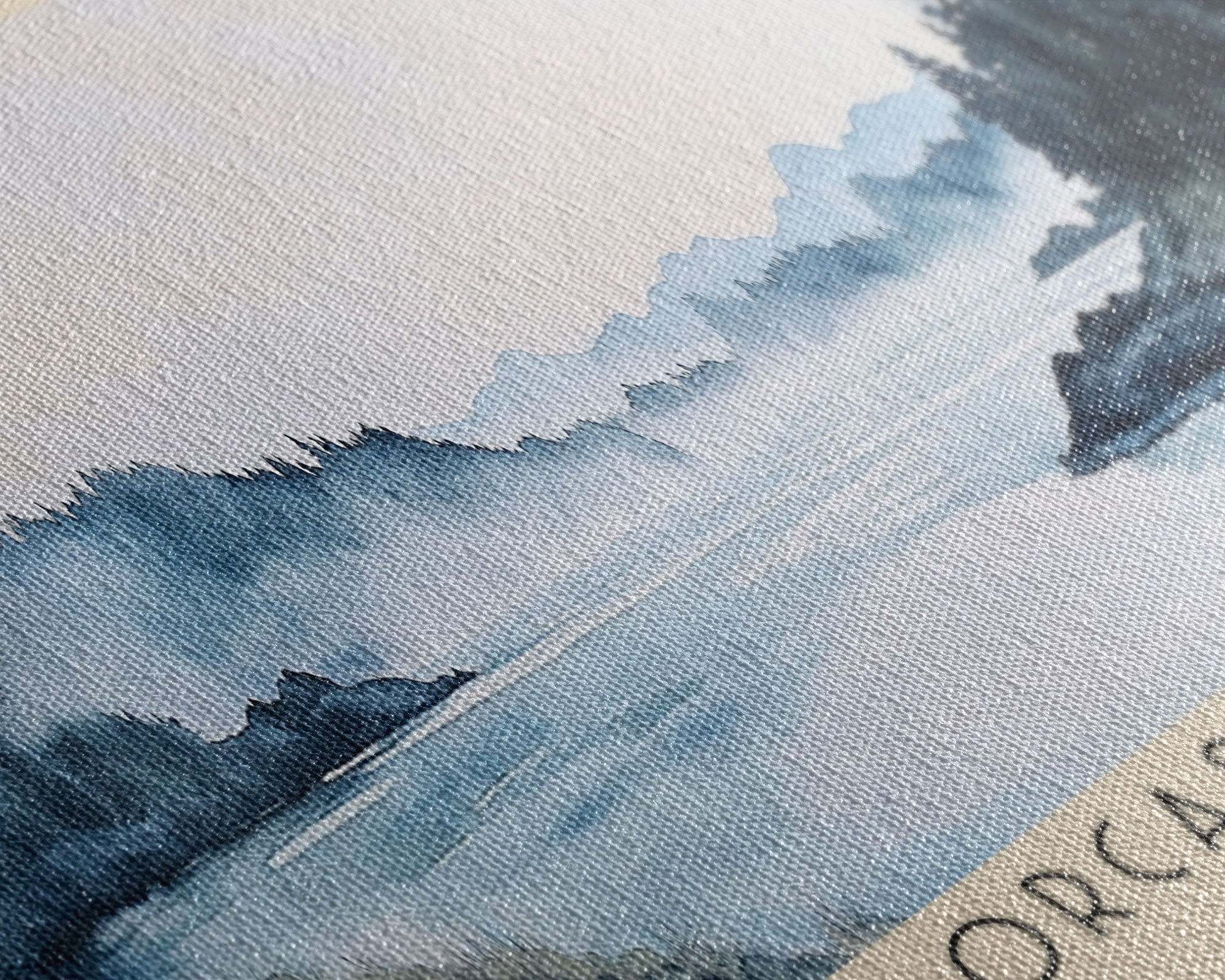 Orcas Island, Washington Watercolor Print, Vacation Gift, Washington Wall Art, Beach Painting, Beach Decor, Beach Or Lakehouse Art