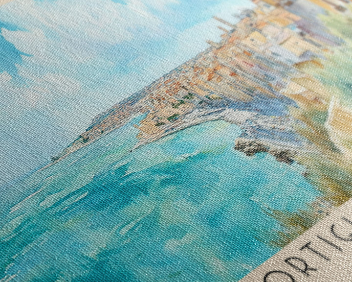 Ortigia Island, Italy Watercolor Print, Vacation Gift, Italy Wall Art, Beach Painting, Beach Decor, Large Wall Art, Wood Frame Art