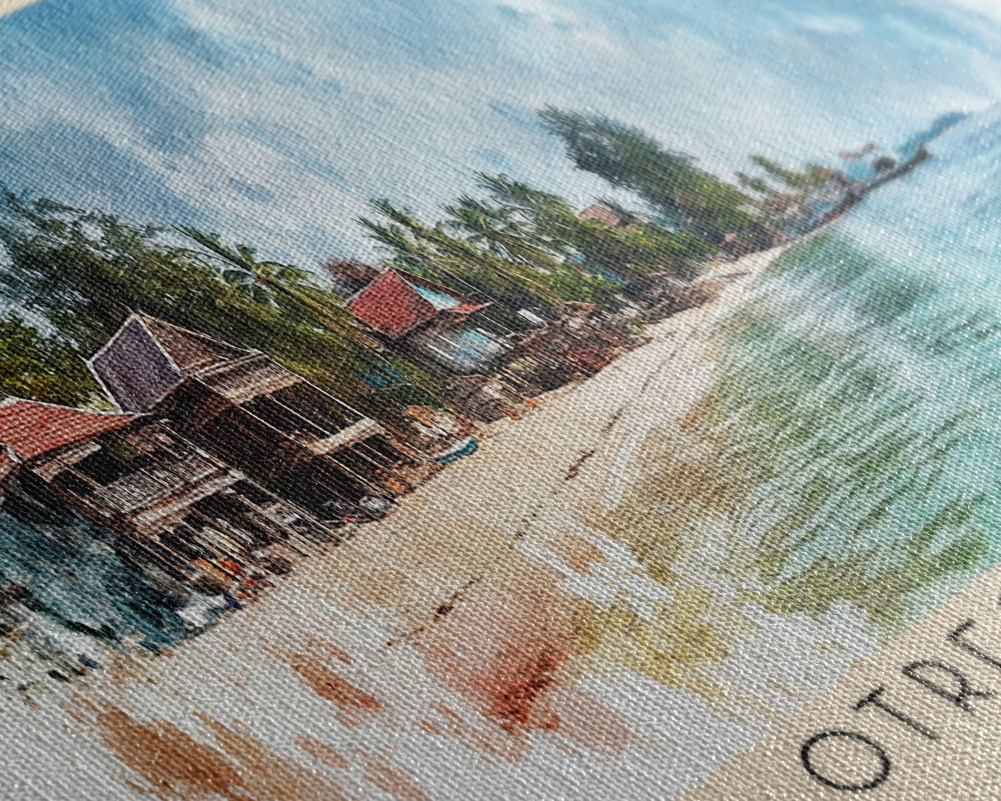 Otres Beach, Cambodia Watercolor Print, Vacation Gift, Cambodia Wall Art, Vacation Wall Art, Vacatation Memories, Beach Decor, Beach Or Lakehouse Art