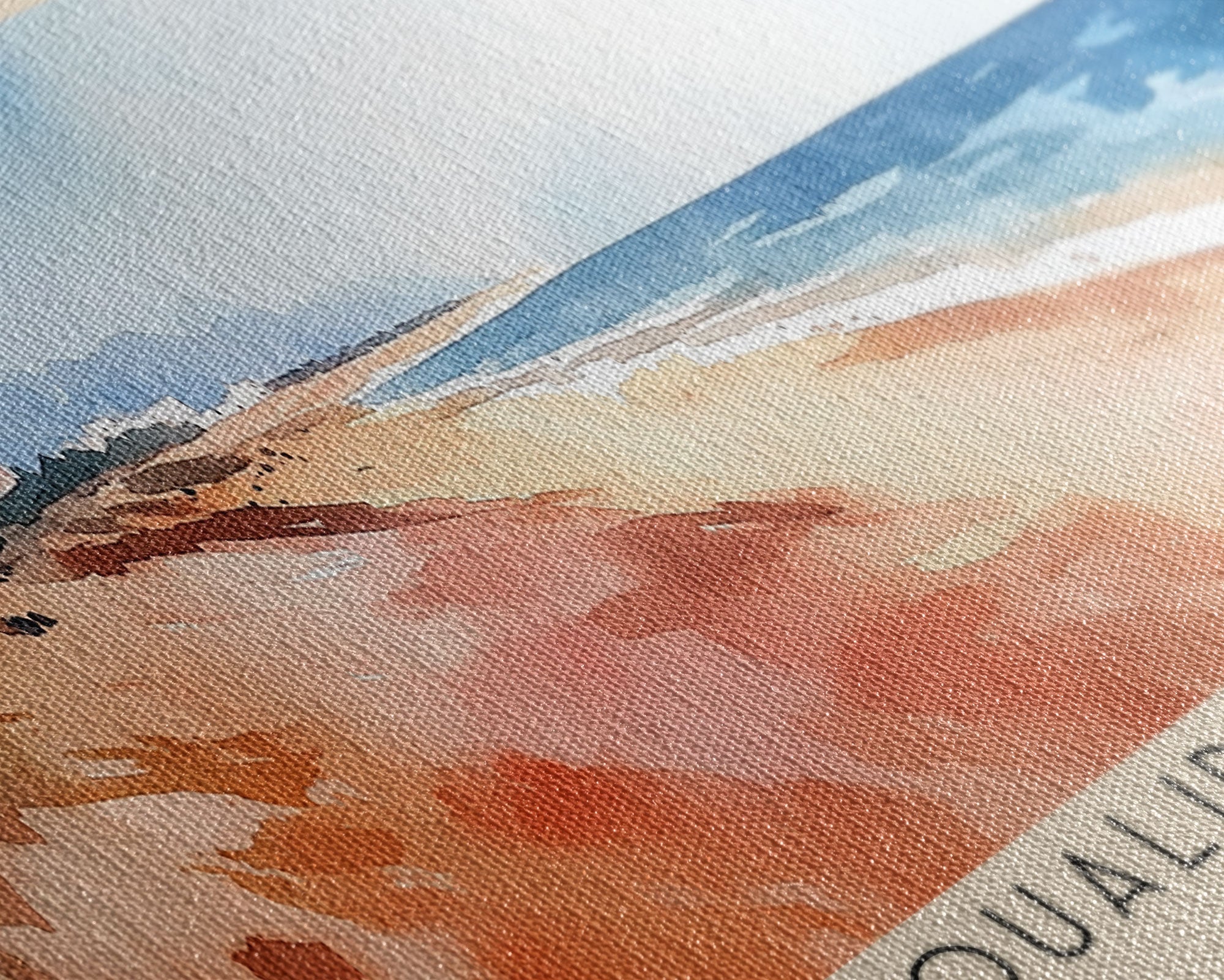 Oualidia Beach, Morocco Watercolor Print, Vacation Gift, Morocco Wall Art, Beach Painting, Beach Decor, Beach Or Lakehouse Art