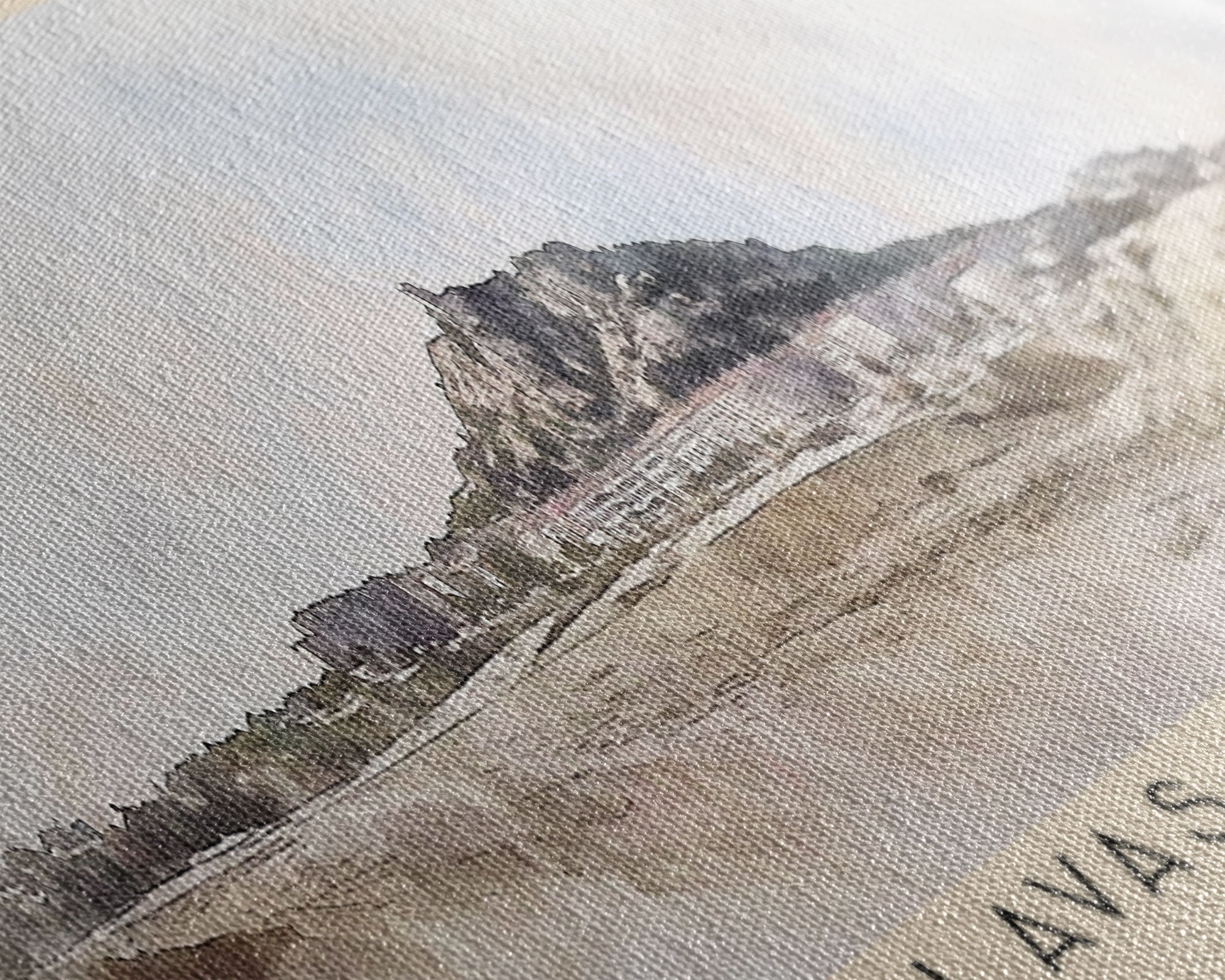 Palavas-les-Flots, France Watercolor Beach Print, Vacation Gift, France Wall Art, Framed Canvas Print, Framed Beach Painting