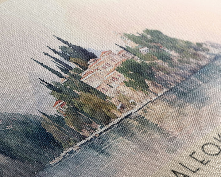 Paleokastritsa, Greece Watercolor Print, Vacation Gift, Greece Wall Art, Beach Painting, Beach Decor, Beach Or Lakehouse Art