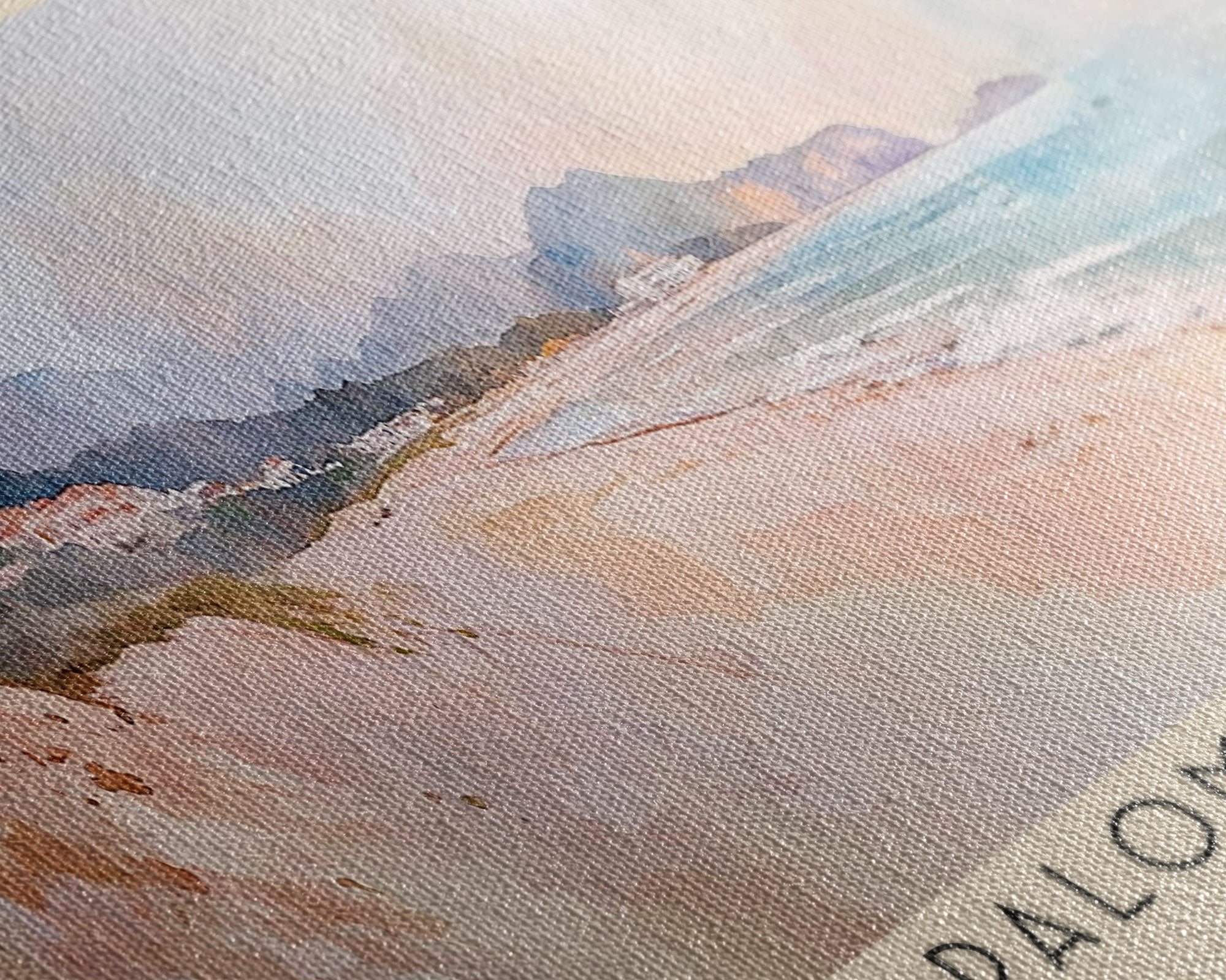 Paloma Beach, France Watercolor Print, Vacation Gift, France Wall Art, Vacation Wall Art, Vacatation Memories, Beach Decor, Beach Or Lakehouse Art