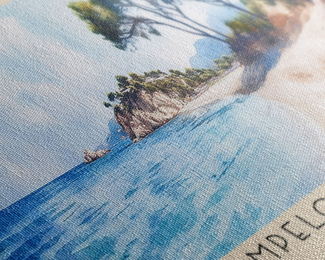 Pampelonne Beach, France Watercolor Print, Vacation Gift, France Wall Art, Beach Painting, Beach Decor, Large Wall Art, Wood Frame Art