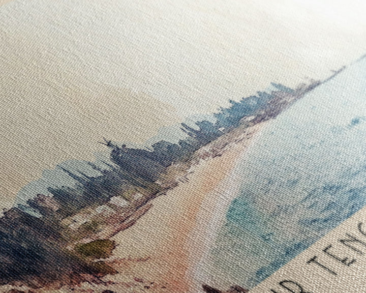 Pasir Tengkorak Beach, Malasyia Watercolor Print, Vacation Gift, Malasyia Wall Art, Vacation Wall Art, Vacatation Memories, Beach Decor, Beach Or Lakehouse Art