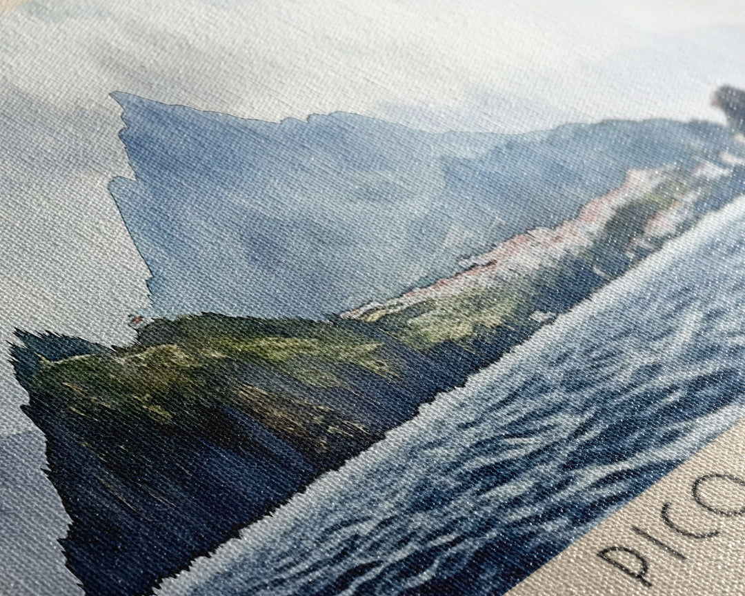 Pico Island, Portugal Watercolor Print, Vacation Gift, Portugal Wall Art, Beach Painting, Beach Decor, Beach Or Lakehouse Art