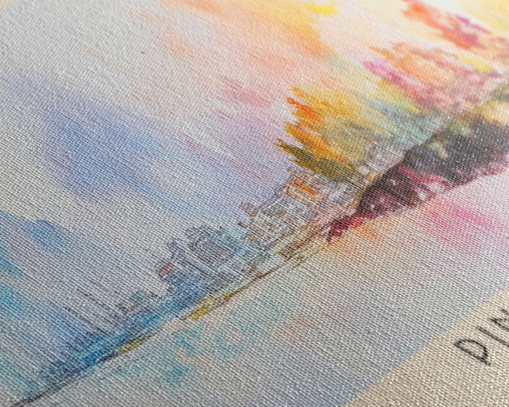Pingtan, China Watercolor Print, Vacation Gift, China Wall Art, Beach Painting, Beach Decor, Beach Or Lakehouse Art