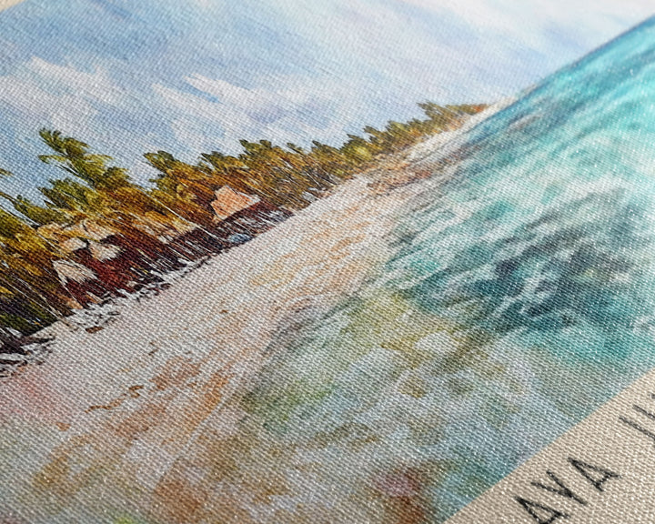 Playa Juan Dolio, Dominican Republic Watercolor Print, Vacation Gift, Dominican Republic Wall Art, Vacation Wall Art, Vacatation Memories, Beach Decor, Beach Or Lakehouse Art