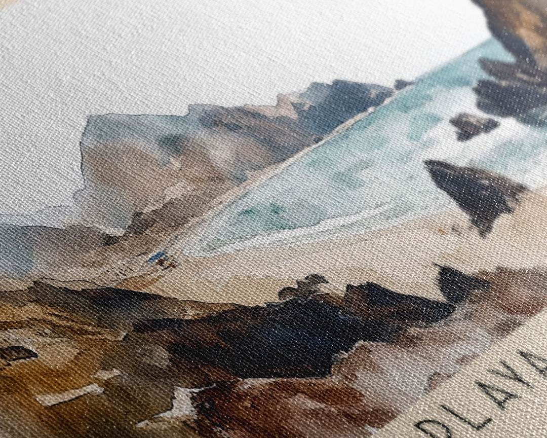 Playa La Mina, Peru Watercolor Print, Vacation Gift, Peru Wall Art, Beach Painting, Beach Decor, Beach Or Lakehouse Art