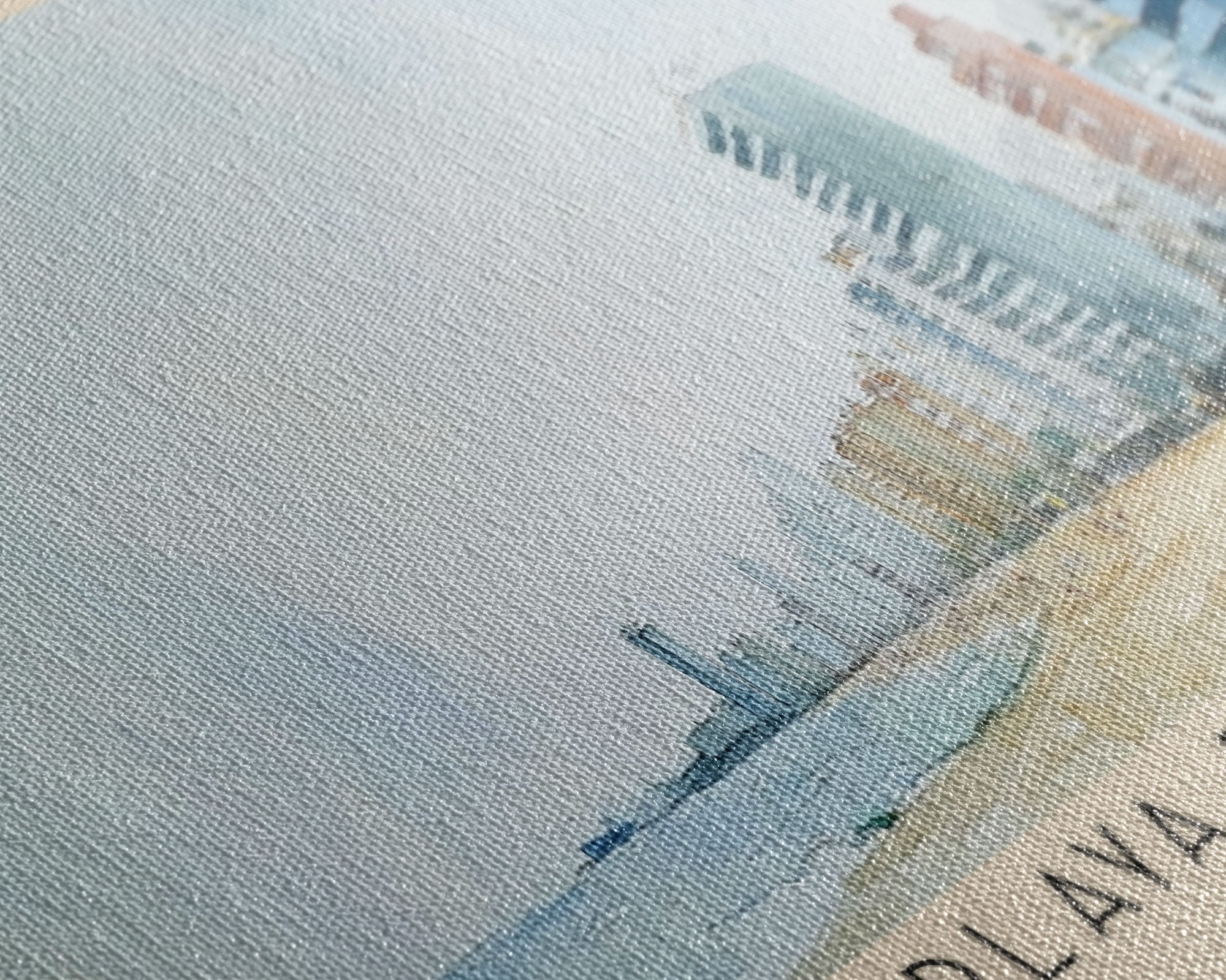 Playa de Maro, Spain Watercolor Print, Vacation Gift, Spain Wall Art, Vacation Wall Art, Vacatation Memories, Beach Decor, Beach Or Lakehouse Art