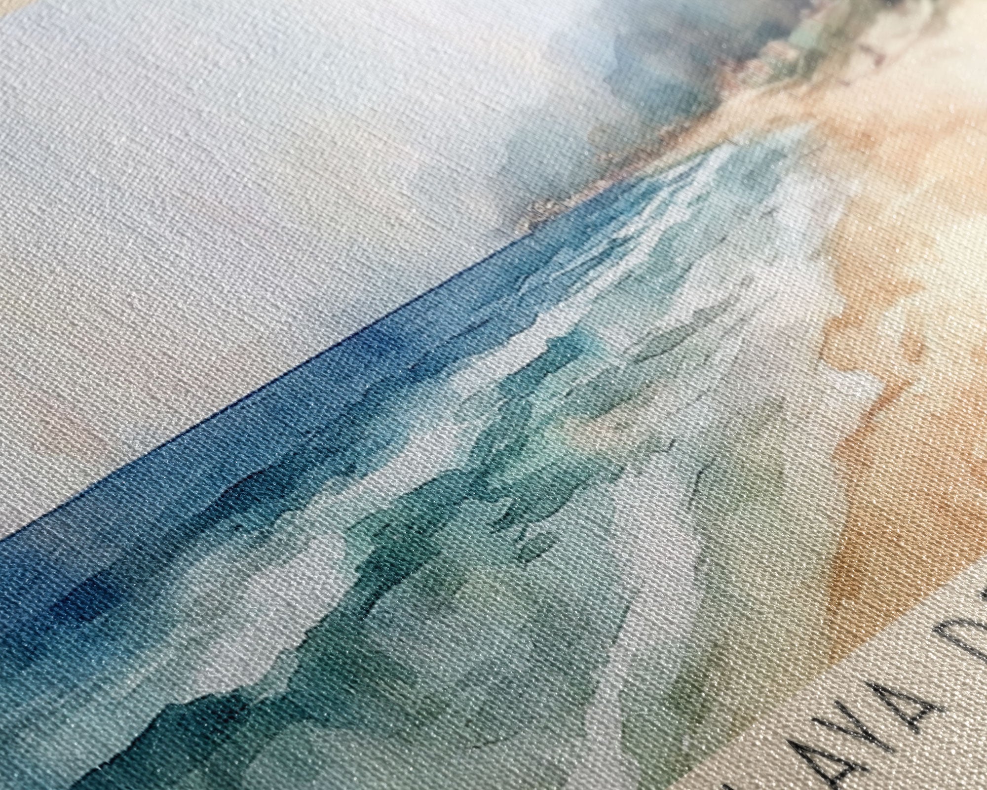 Playa de Monsul, Spain Watercolor Print, Vacation Gift, Spain Wall Art, Beach Painting, Beach Decor, Beach Or Lakehouse Art