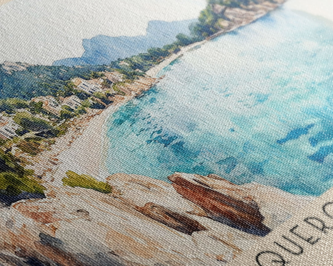 Porquerolles Island, France Watercolor Print, Vacation Gift, France Wall Art, Vacation Wall Art, Vacatation Memories, Beach Decor, Beach Or Lakehouse Art