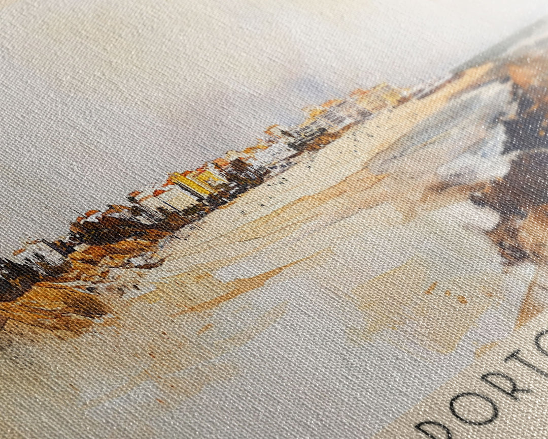 Porto Santo, Portugal Watercolor Print, Vacation Gift, Portugal Wall Art, Beach Painting, Beach Decor, Beach Or Lakehouse Art