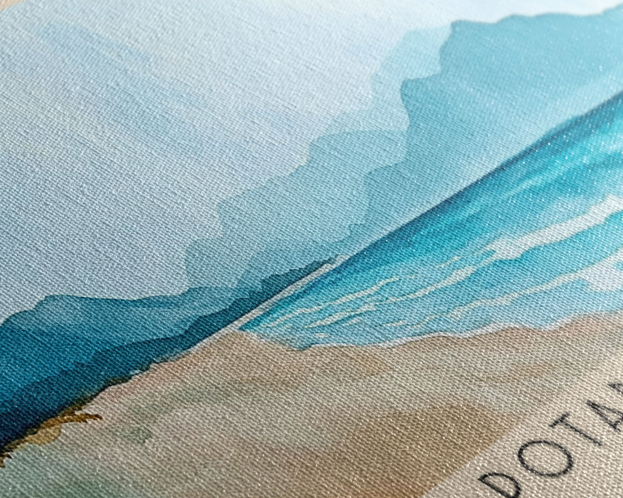 Potami Beach, Greece Watercolor Print, Vacation Gift, Greece Wall Art, Beach Painting, Beach Decor, Beach Or Lakehouse Art