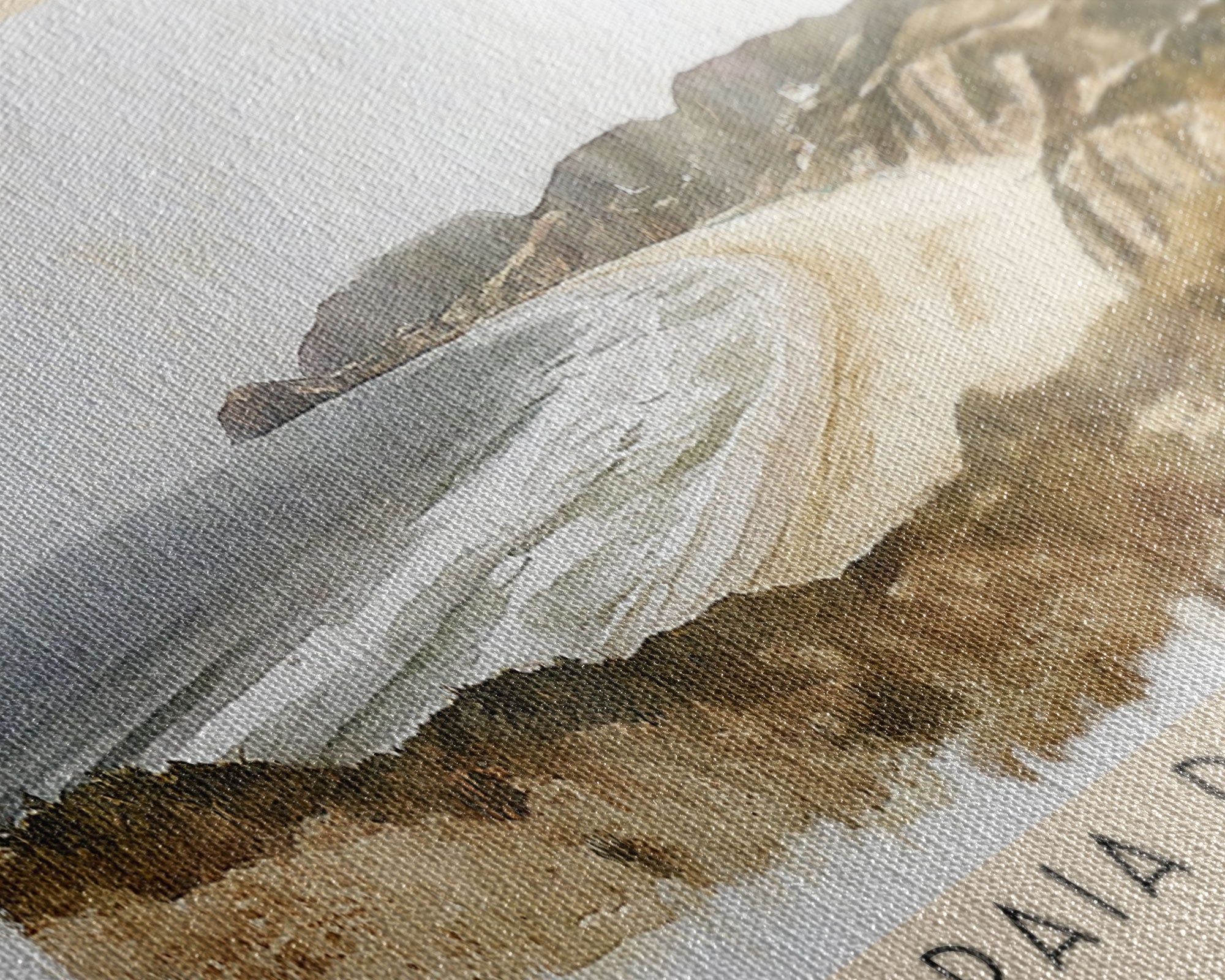 Praia da Adraga, Portugal Watercolor Print, Vacation Gift, Portugal Wall Art, Beach Painting, Beach Decor, Large Wall Art, Wood Frame Art